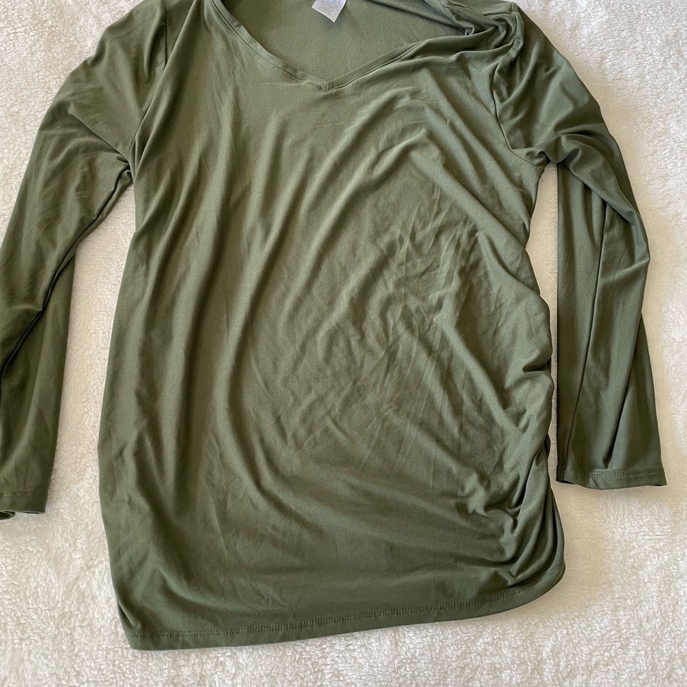 Maternity Green Women's Long Sleeve Top Size L/G